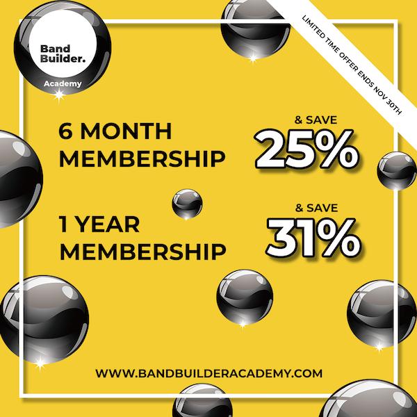 music marketing black Friday cyber Monday band builder academy heat on the street
