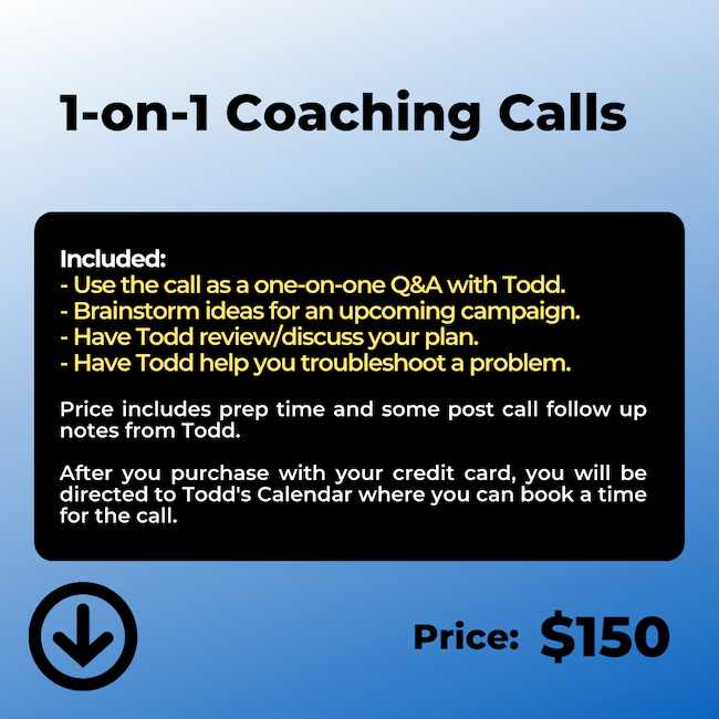 music marketing services coaching call with todd mccarty one on one 1-on-1
